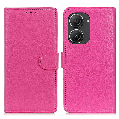 Funda de Cuero Cartera con Soporte Carcasa A03D para Asus Zenfone 9 Morado