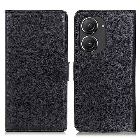 Funda de Cuero Cartera con Soporte Carcasa A03D para Asus Zenfone 9 Negro