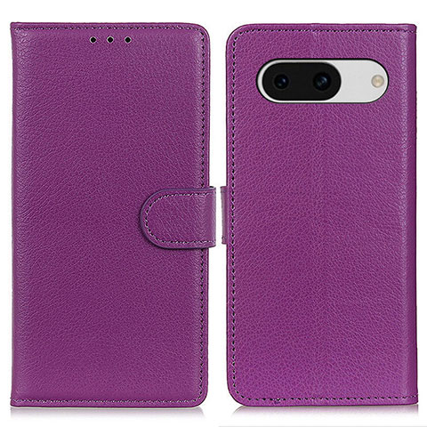 Funda de Cuero Cartera con Soporte Carcasa A03D para Google Pixel 8a 5G Morado