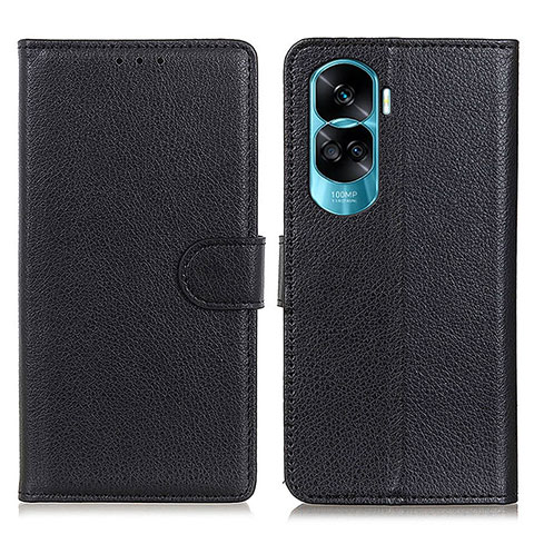 Funda de Cuero Cartera con Soporte Carcasa A03D para Huawei Honor 90 Lite 5G Negro