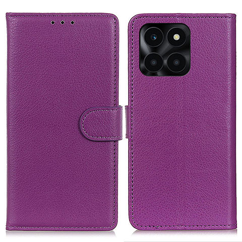 Funda de Cuero Cartera con Soporte Carcasa A03D para Huawei Honor X8b Morado