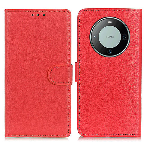 Funda de Cuero Cartera con Soporte Carcasa A03D para Huawei Mate 60 Rojo