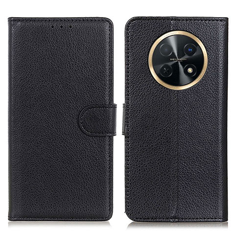 Funda de Cuero Cartera con Soporte Carcasa A03D para Huawei Nova Y91 Negro