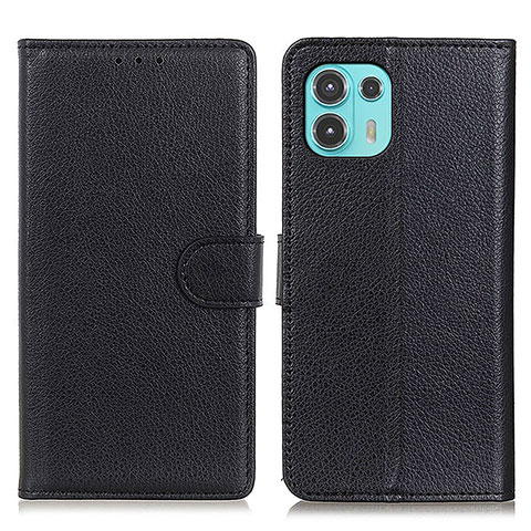 Funda de Cuero Cartera con Soporte Carcasa A03D para Motorola Moto Edge 20 Lite 5G Negro