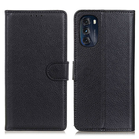 Funda de Cuero Cartera con Soporte Carcasa A03D para Motorola Moto G 5G (2022) Negro