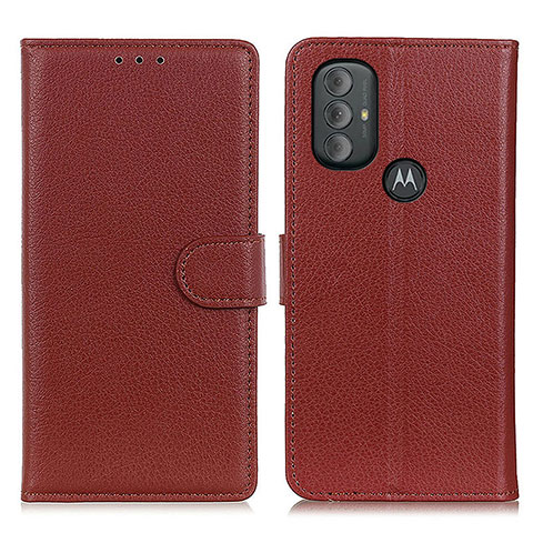 Funda de Cuero Cartera con Soporte Carcasa A03D para Motorola Moto G Play Gen 2 Marron