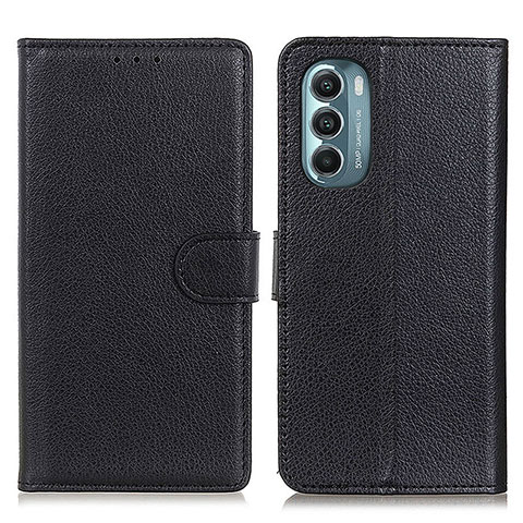 Funda de Cuero Cartera con Soporte Carcasa A03D para Motorola Moto G Stylus (2022) 4G Negro