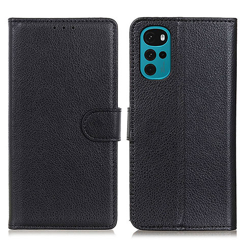 Funda de Cuero Cartera con Soporte Carcasa A03D para Motorola Moto G22 Negro