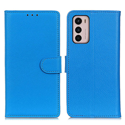 Funda de Cuero Cartera con Soporte Carcasa A03D para Motorola Moto G42 Azul Cielo