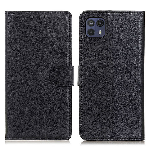 Funda de Cuero Cartera con Soporte Carcasa A03D para Motorola Moto G50 5G Negro