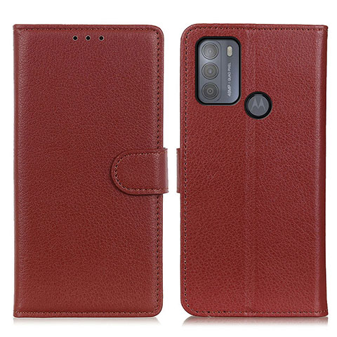 Funda de Cuero Cartera con Soporte Carcasa A03D para Motorola Moto G50 Marron