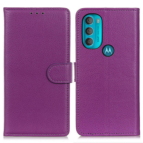 Funda de Cuero Cartera con Soporte Carcasa A03D para Motorola Moto G71 5G Morado