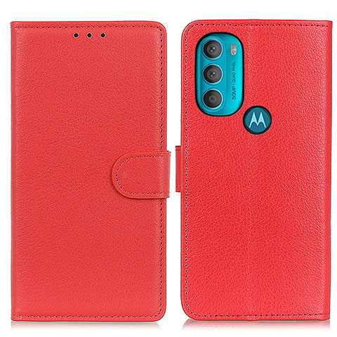 Funda de Cuero Cartera con Soporte Carcasa A03D para Motorola Moto G71 5G Rojo