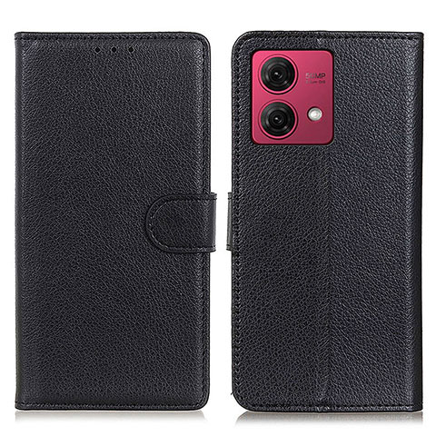 Funda de Cuero Cartera con Soporte Carcasa A03D para Motorola Moto G84 5G Negro