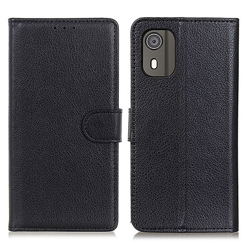 Funda de Cuero Cartera con Soporte Carcasa A03D para Nokia C02 Negro