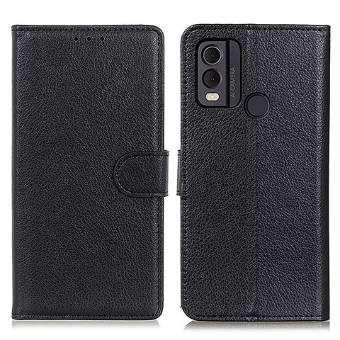 Funda de Cuero Cartera con Soporte Carcasa A03D para Nokia C22 Negro