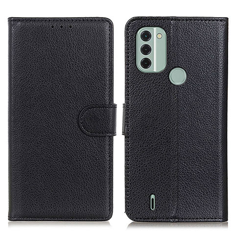 Funda de Cuero Cartera con Soporte Carcasa A03D para Nokia C31 Negro