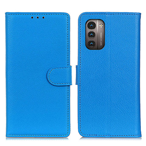 Funda de Cuero Cartera con Soporte Carcasa A03D para Nokia G11 Azul Cielo