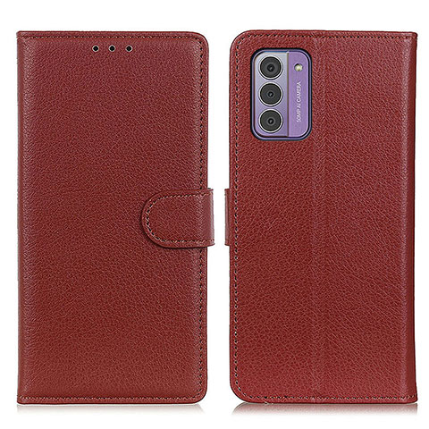 Funda de Cuero Cartera con Soporte Carcasa A03D para Nokia G310 5G Marron