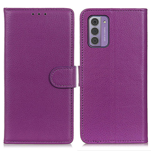 Funda de Cuero Cartera con Soporte Carcasa A03D para Nokia G310 5G Morado