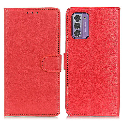 Funda de Cuero Cartera con Soporte Carcasa A03D para Nokia G310 5G Rojo