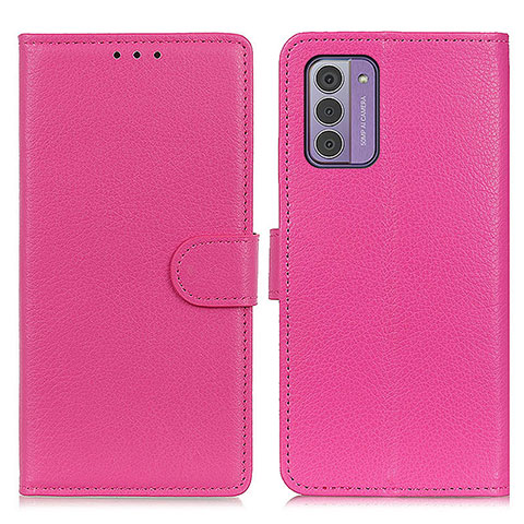 Funda de Cuero Cartera con Soporte Carcasa A03D para Nokia G42 5G Rosa Roja