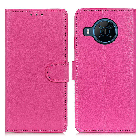 Funda de Cuero Cartera con Soporte Carcasa A03D para Nokia X100 5G Rosa Roja