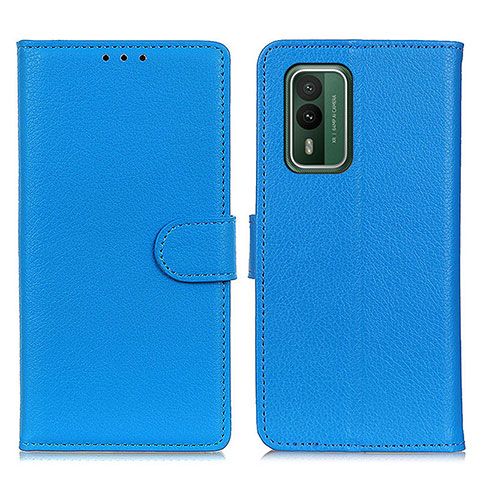 Funda de Cuero Cartera con Soporte Carcasa A03D para Nokia XR21 Azul Cielo