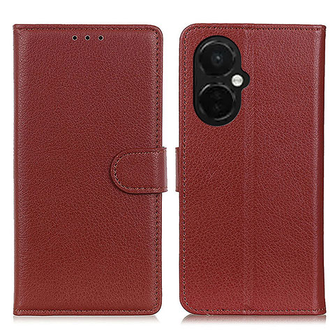 Funda de Cuero Cartera con Soporte Carcasa A03D para OnePlus Nord CE 3 5G Marron