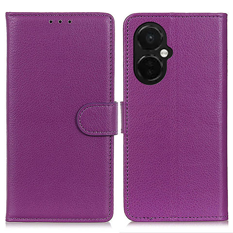 Funda de Cuero Cartera con Soporte Carcasa A03D para OnePlus Nord CE 3 Lite 5G Morado