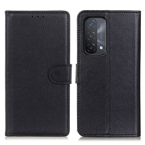 Funda de Cuero Cartera con Soporte Carcasa A03D para Oppo A74 5G Negro