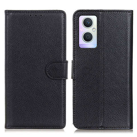 Funda de Cuero Cartera con Soporte Carcasa A03D para Oppo A96 5G Negro