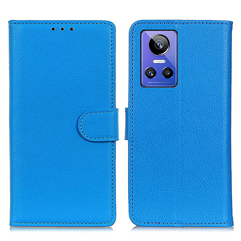 Funda de Cuero Cartera con Soporte Carcasa A03D para Realme GT Neo3 5G Azul Cielo