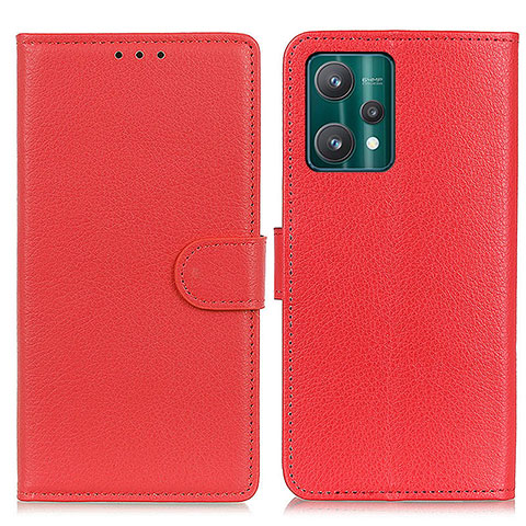 Funda de Cuero Cartera con Soporte Carcasa A03D para Realme Q5 5G Rojo