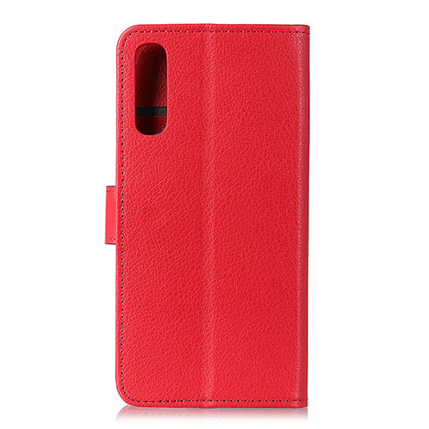 Funda de Cuero Cartera con Soporte Carcasa A03D para Samsung Galaxy A02 Rojo