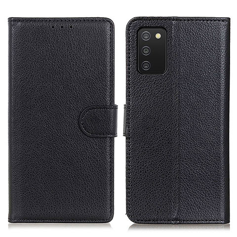 Funda de Cuero Cartera con Soporte Carcasa A03D para Samsung Galaxy A03s Negro