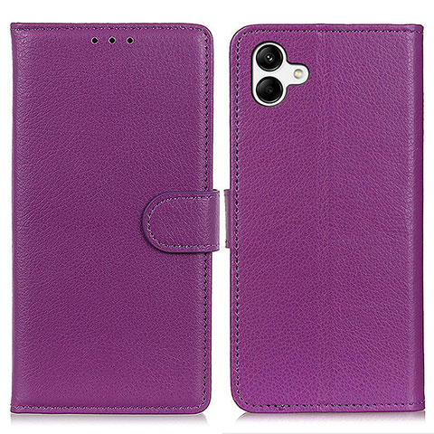 Funda de Cuero Cartera con Soporte Carcasa A03D para Samsung Galaxy A04 4G Morado