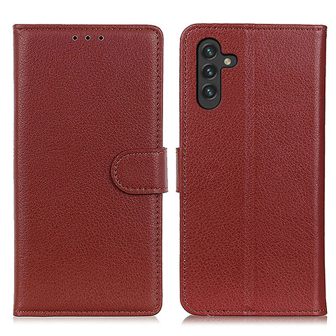 Funda de Cuero Cartera con Soporte Carcasa A03D para Samsung Galaxy A04s Marron