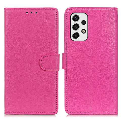 Funda de Cuero Cartera con Soporte Carcasa A03D para Samsung Galaxy A53 5G Rosa Roja