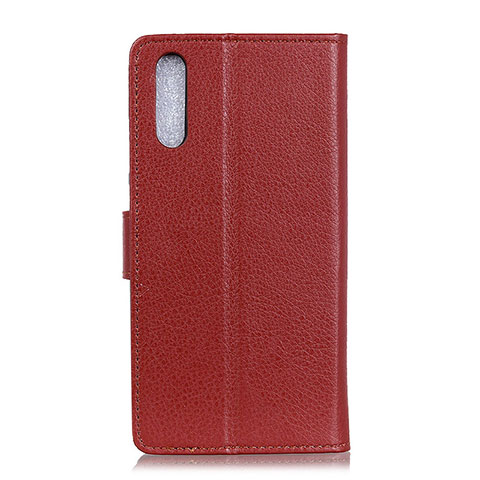 Funda de Cuero Cartera con Soporte Carcasa A03D para Samsung Galaxy M02 Marron