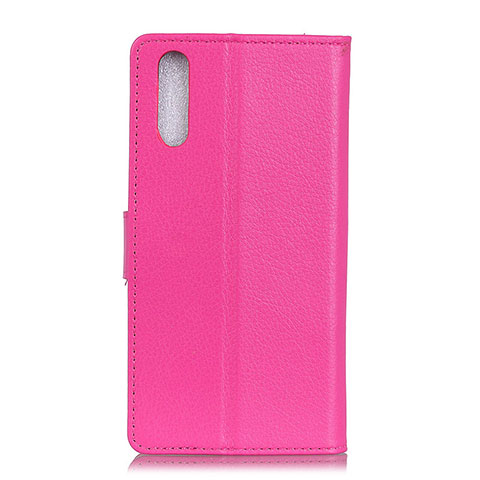 Funda de Cuero Cartera con Soporte Carcasa A03D para Samsung Galaxy M02 Rosa Roja