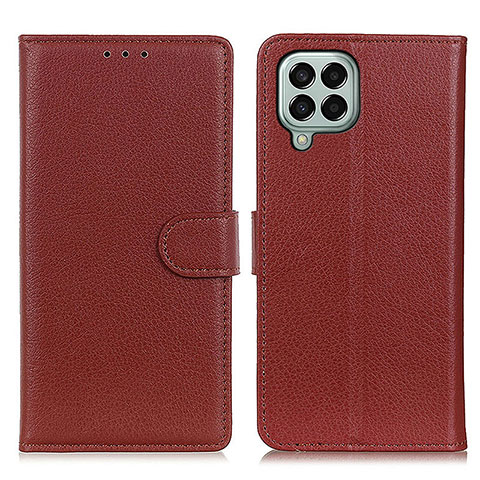 Funda de Cuero Cartera con Soporte Carcasa A03D para Samsung Galaxy M33 5G Marron