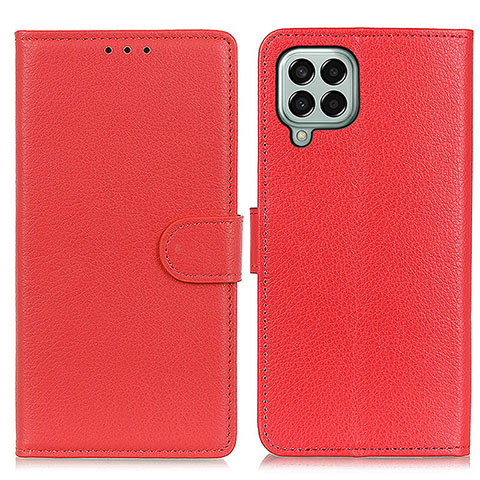 Funda de Cuero Cartera con Soporte Carcasa A03D para Samsung Galaxy M33 5G Rojo