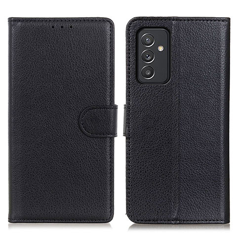 Funda de Cuero Cartera con Soporte Carcasa A03D para Samsung Galaxy Quantum2 5G Negro