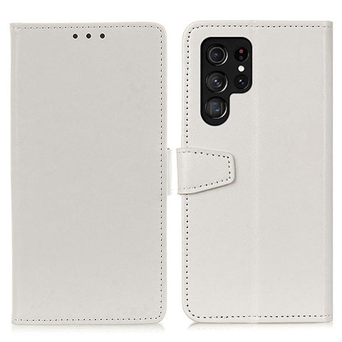 Funda de Cuero Cartera con Soporte Carcasa A03D para Samsung Galaxy S23 Ultra 5G Blanco