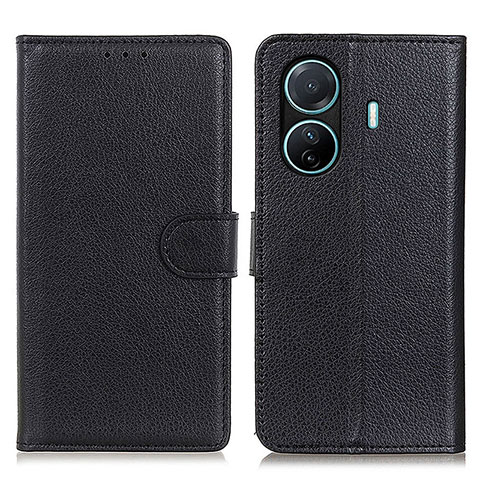 Funda de Cuero Cartera con Soporte Carcasa A03D para Vivo iQOO Z6 Pro 5G Negro