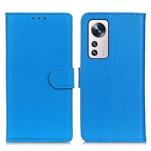 Funda de Cuero Cartera con Soporte Carcasa A03D para Xiaomi Mi 12 Lite 5G Azul Cielo