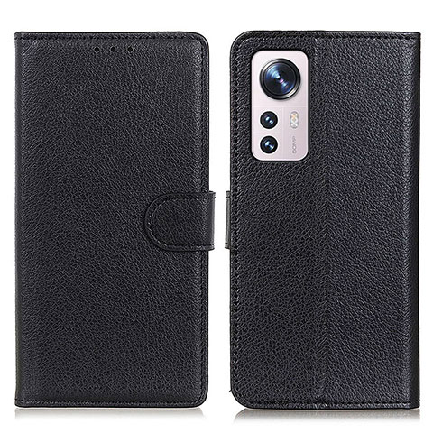 Funda de Cuero Cartera con Soporte Carcasa A03D para Xiaomi Mi 12 Lite 5G Negro