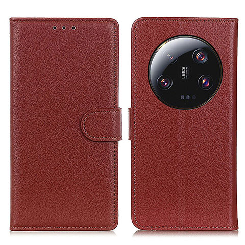 Funda de Cuero Cartera con Soporte Carcasa A03D para Xiaomi Mi 13 Ultra 5G Marron