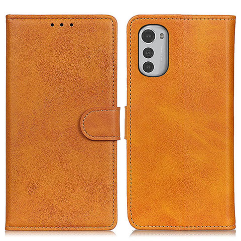 Funda de Cuero Cartera con Soporte Carcasa A04D para Motorola Moto E32 Marron